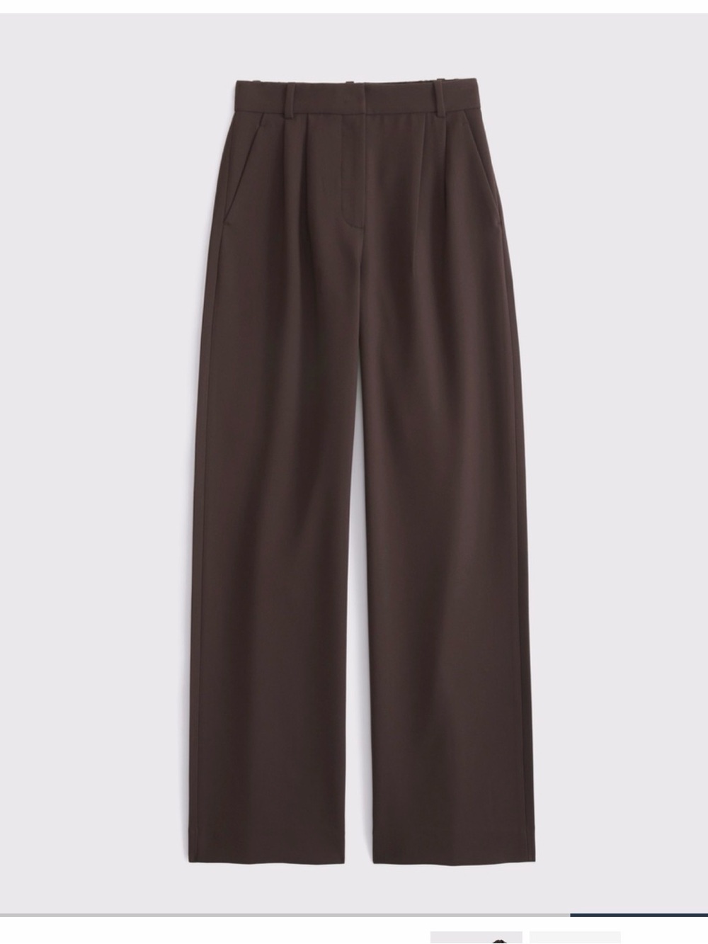 Abercrombie Sloan Wide-Leg Dress Pants - Brown